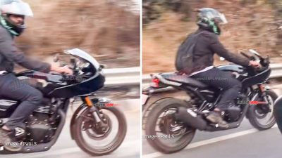 2025 triumph thruxton 400 spied undisguised new launch 2