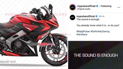 bajaj pulsar rs 200 teaser rs 400 first