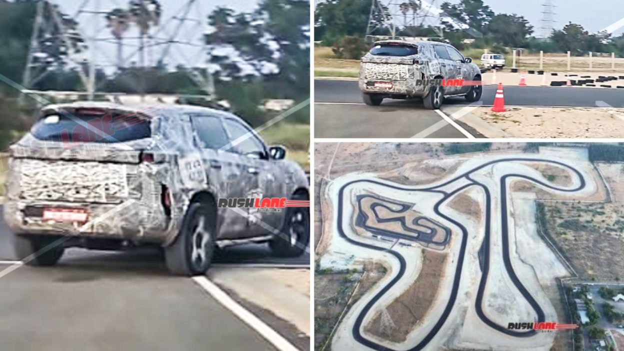 tata harrier ev spied testing race track performance 1