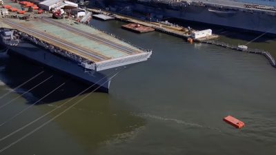 uss jfk sled launch 1